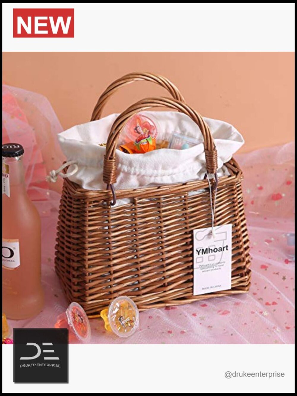 Straw Beach Bag Women Summer Rattan Woven Wicker Clutch Purse Tote Handbag - Picture 2 of 7